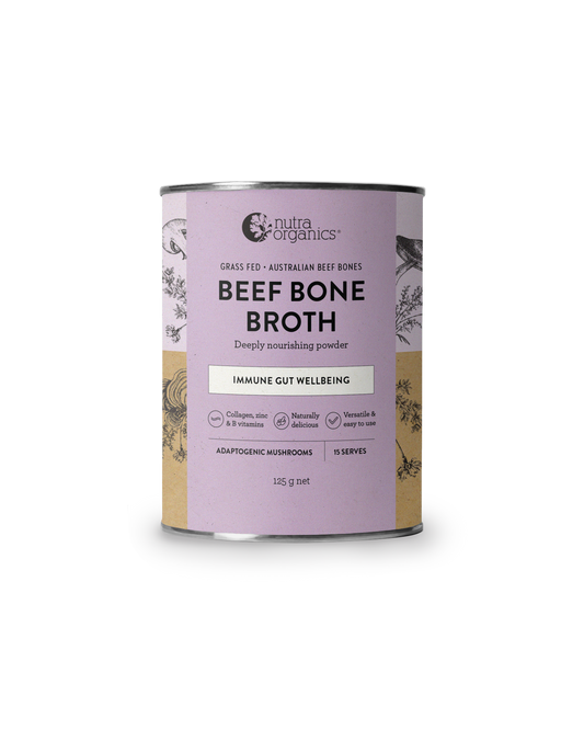 Nutra Organics Beef Bone Broth  | Adaptogenic Mushrooms  | 125g