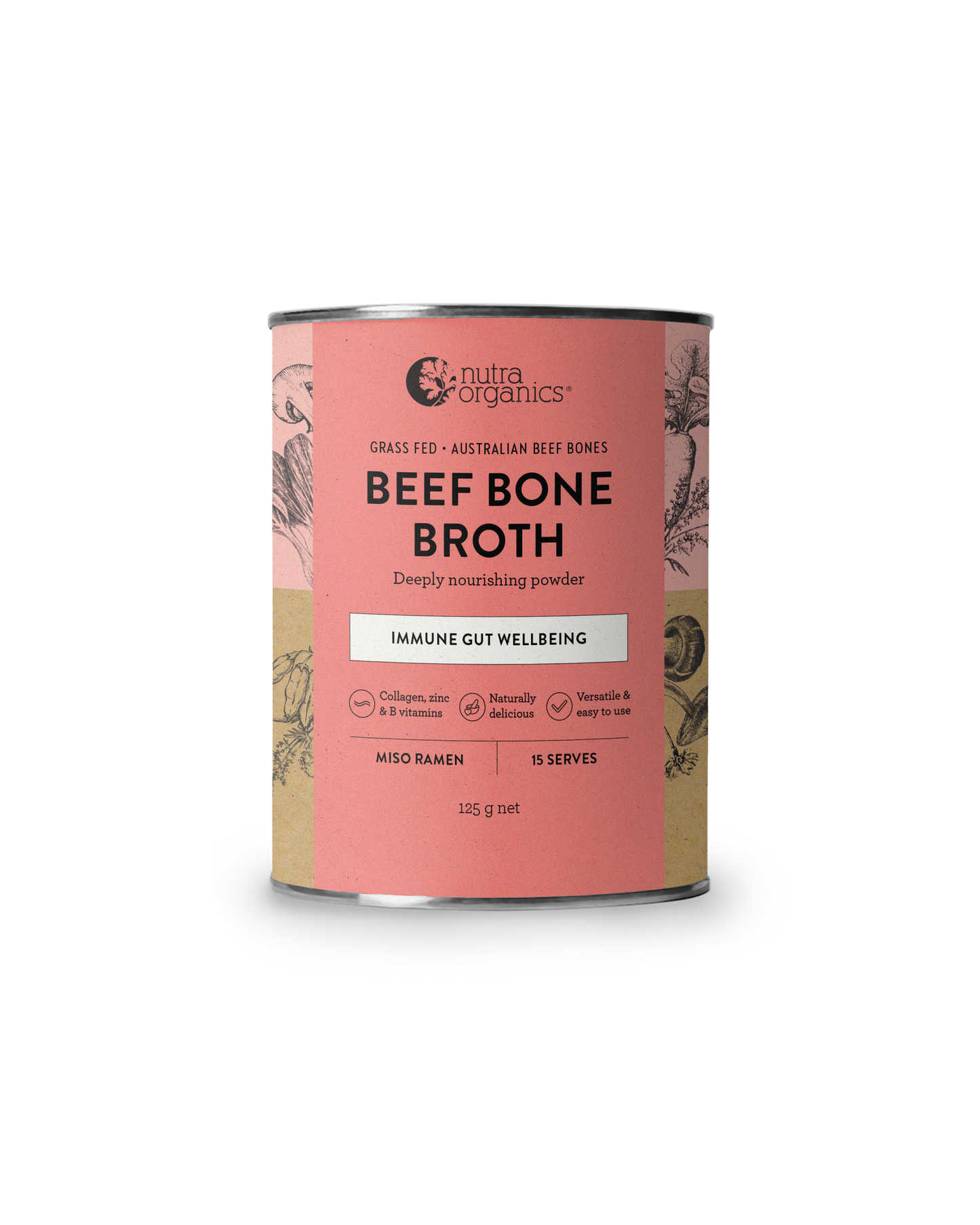 Nutra Organics Beef Bone Broth | Miso Ramen | 125g