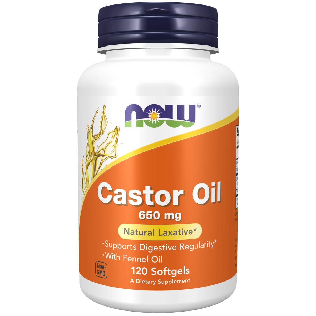 NOW Castor Oil 650 mg – 120 Softgels