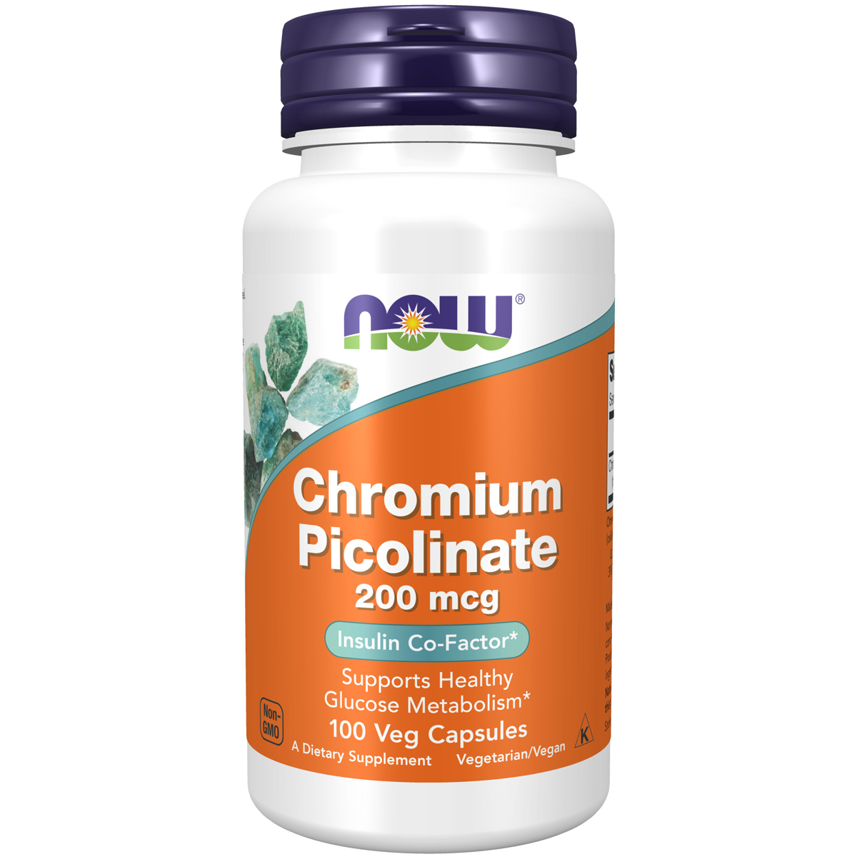 NOW Chromium Picolinate 200 mcg – 100 Veg Capsules