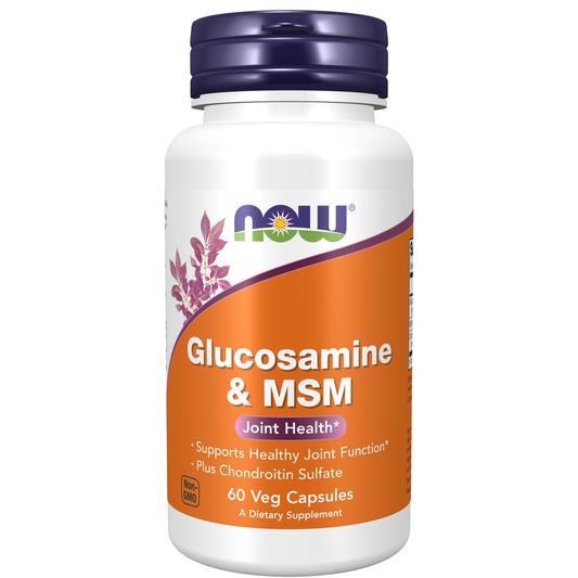 NOW Glucosamine & MSM – 60 Veg Capsules