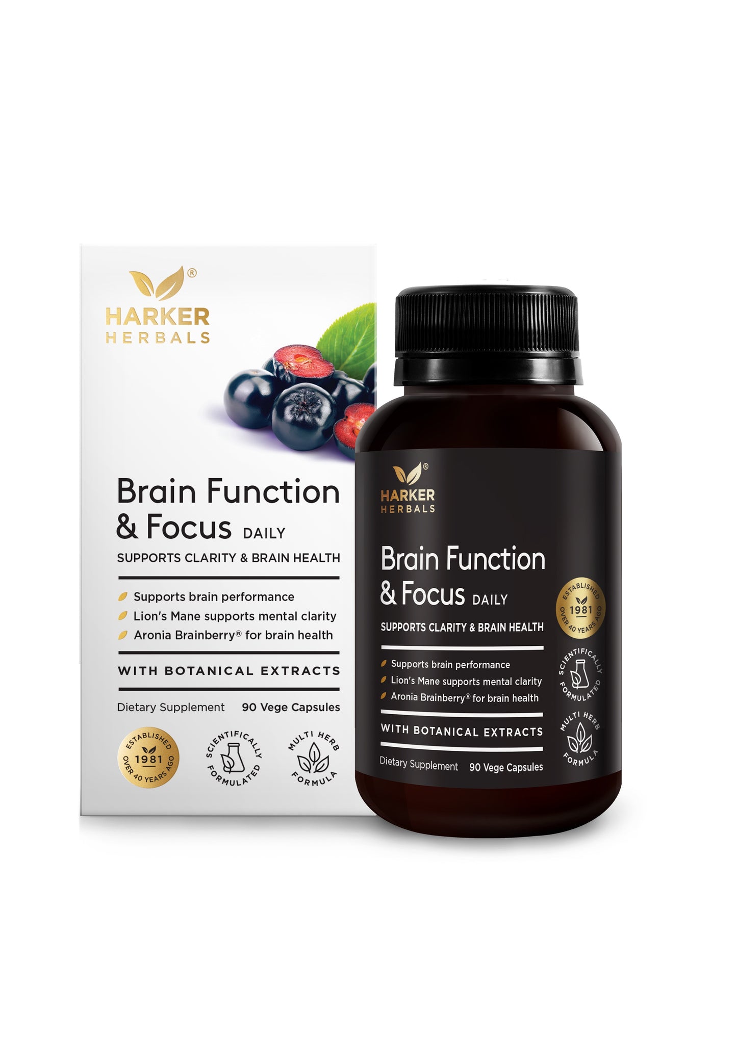 Harker Herbals Brain Function & Focus Capsules