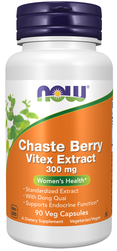 NOW Chaste Berry Vitex Extract 300mg 90 Capsules