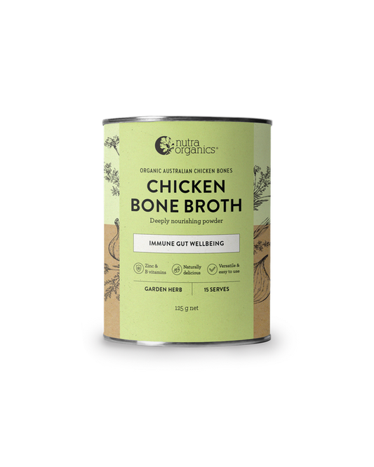 Nutra Organics Chicken Bone Broth  | Garden Herb | 125g