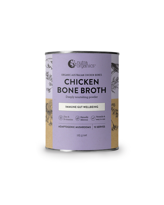 Nutra Organics Chicken Bone Broth  | Adaptogenic Mushrooms | 125g