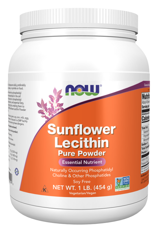NOW Sunflower Lecithin, Pure Powder 454g