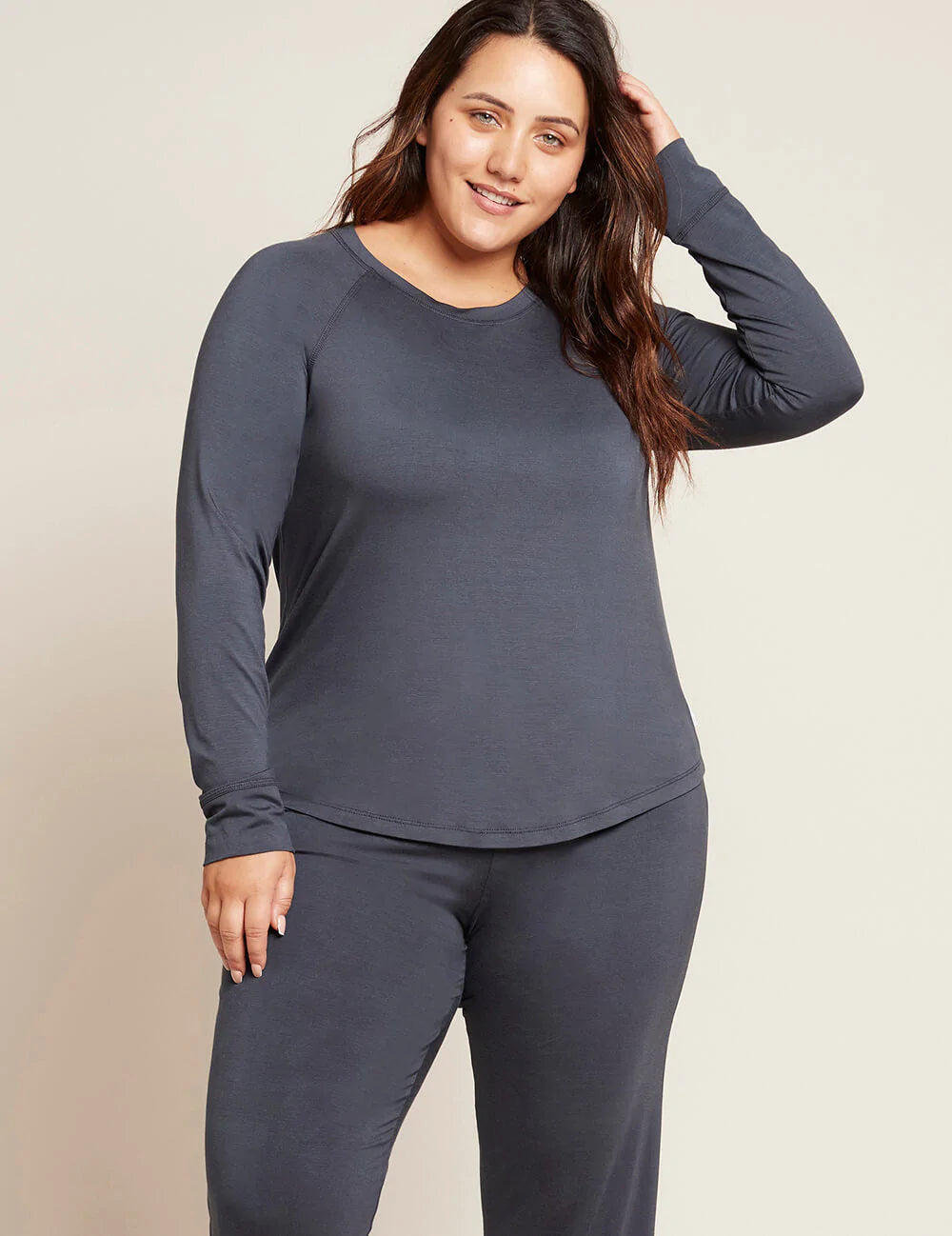 Boody Goodnight Raglan Sleep Top | Storm