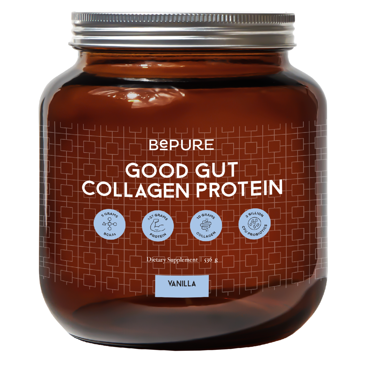 Be Pure Good Gut Collagen Protein Powder | Vanilla | 536g