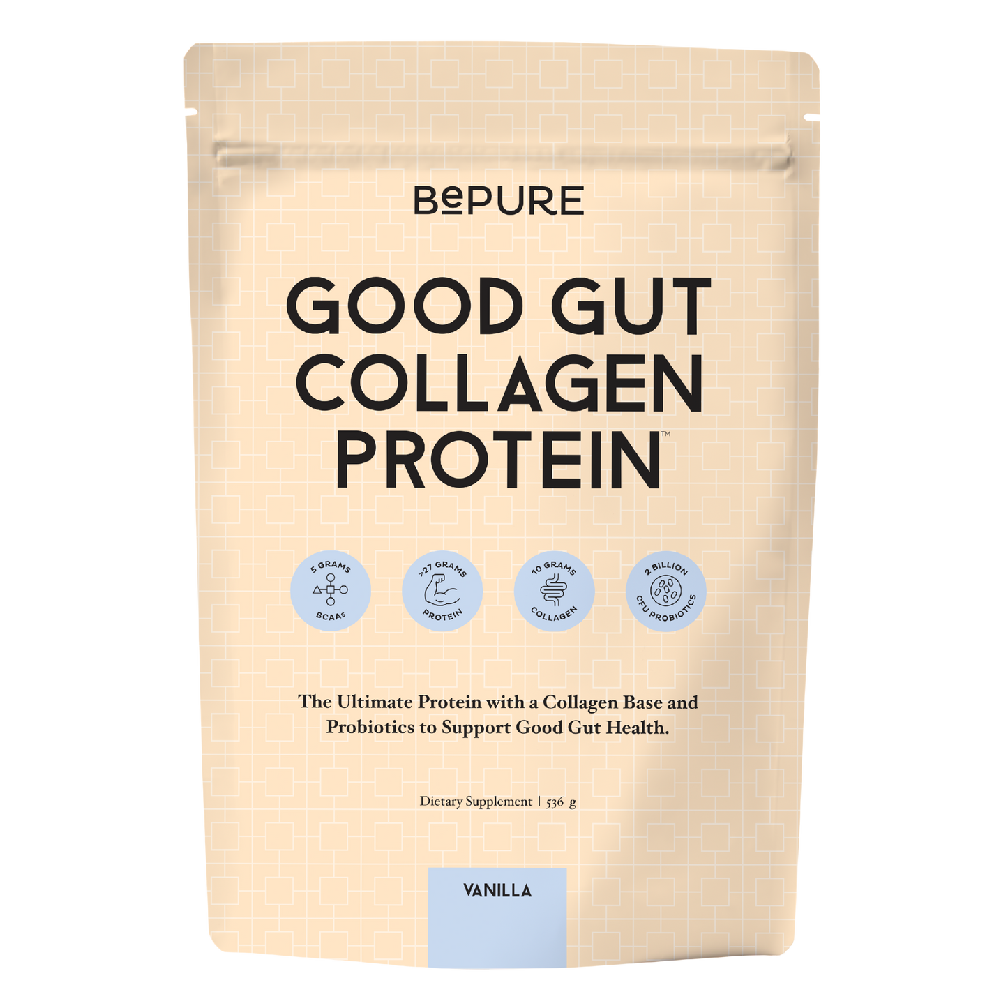 Be pure Good Gut Protein Powder | Refill | Vanilla | 536g