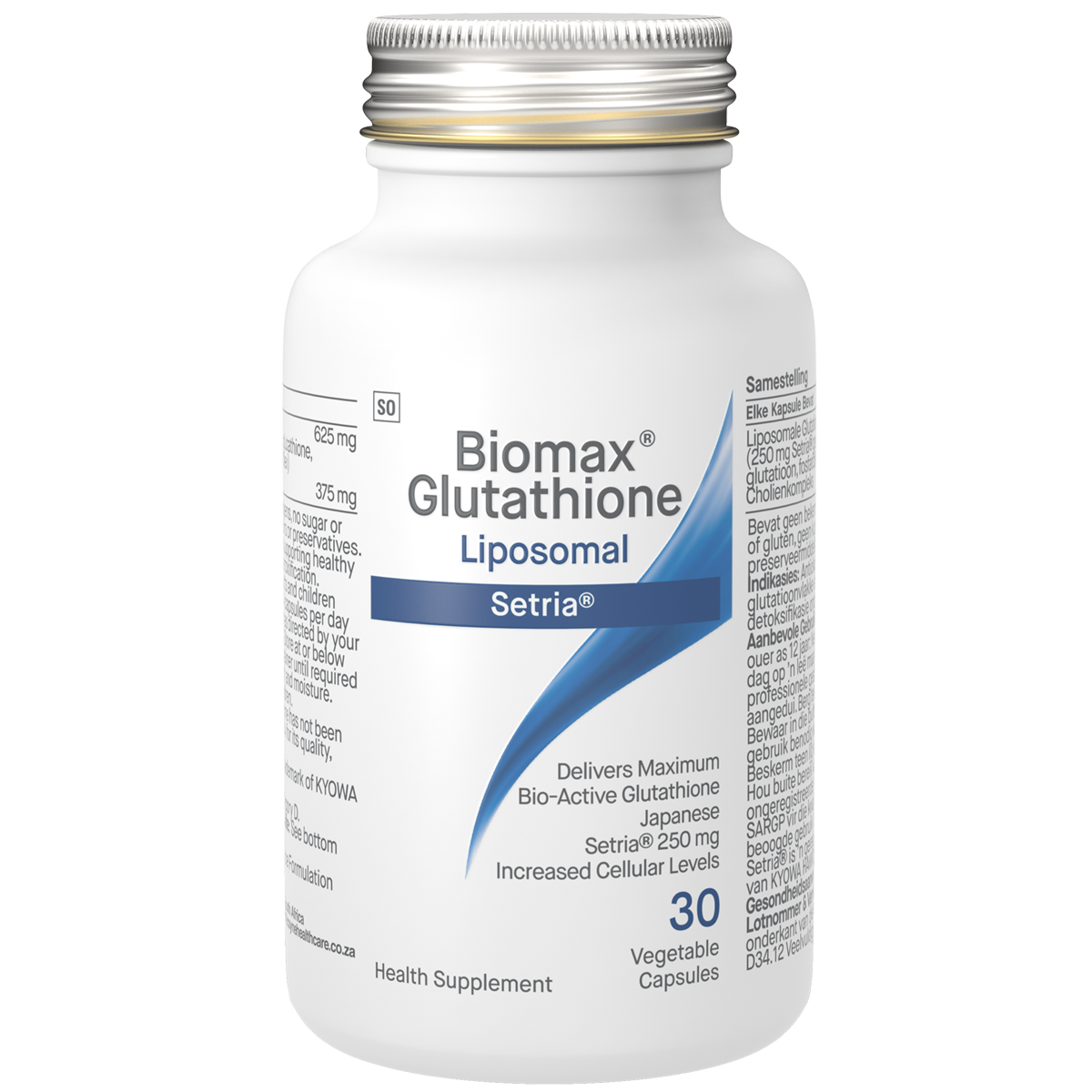 BioMax Glutathione 625mg LIPOSOMAL 30VC