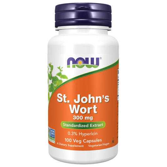 NOW Foods St. John's Wort 300mg | 100 Veg Capsules