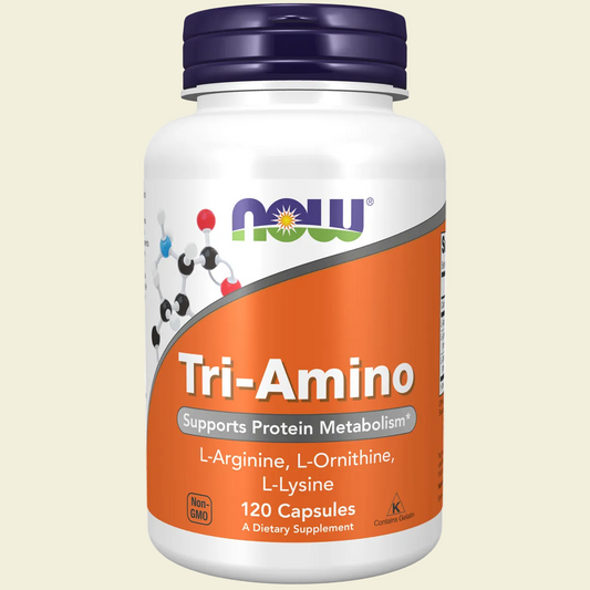 NOW Tri-Amino Arginine, Ornithine & Lysine – 120 Capsules