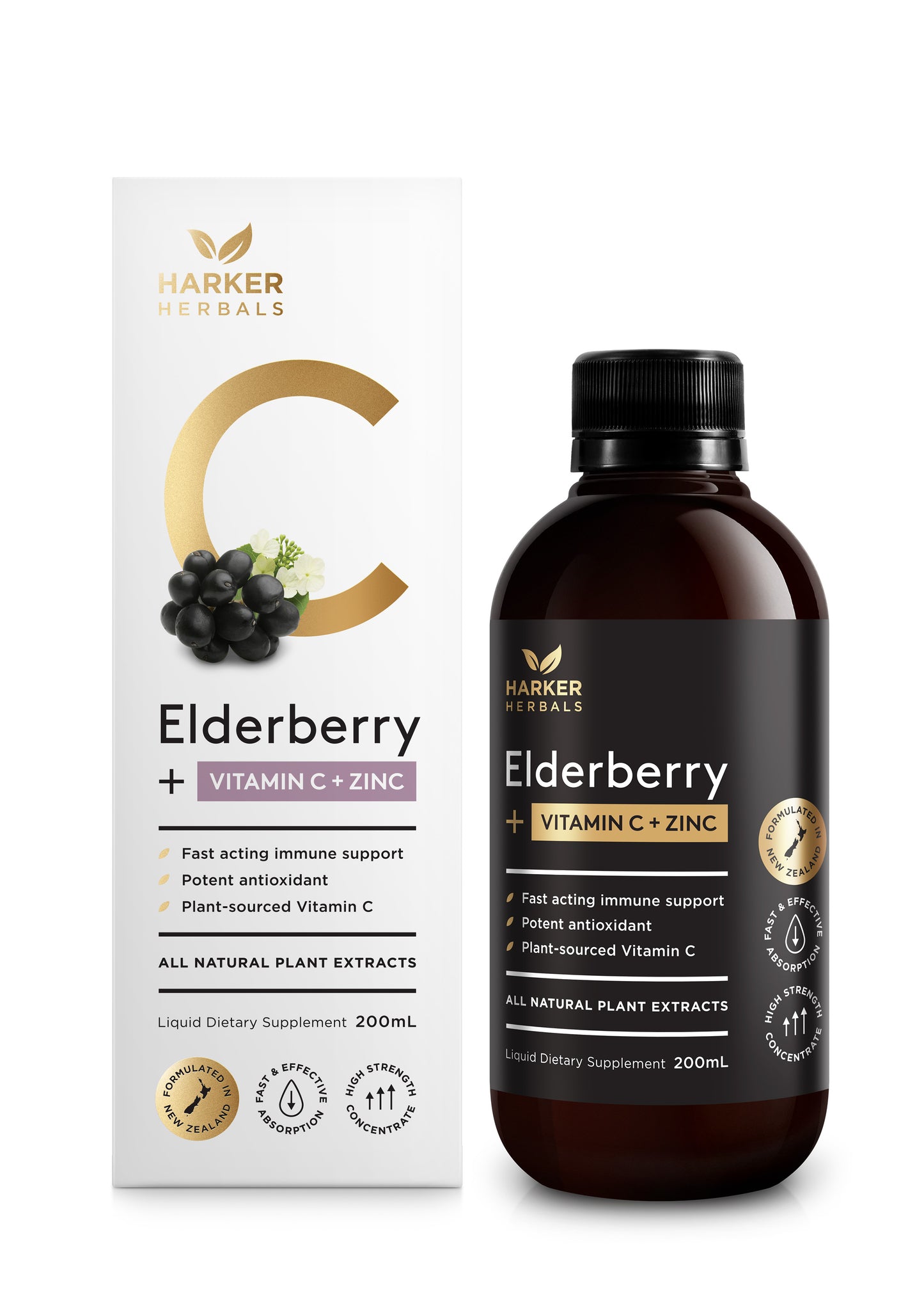 Harker Herbals Be Well Vitamin C + Elderberry Syrup | 200ml