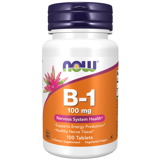 NOW Vitamin B-1 Thiamin 100 mg – 100 Tablets
