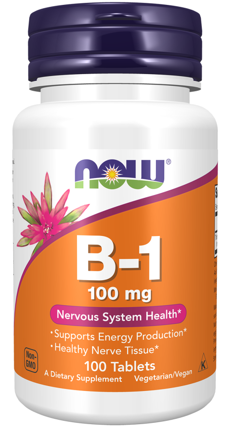 NOW Vitamin B1 Thiamine 100mg 100 tabs